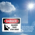 thumbnail image 6 of (2 Pack) Quarry Face Stay Away OSHA Danger Sign 24 Inch X 18 Inch Vinyl Label Decal Sticker Weather Resistant, UV Protected for Workplace, Business, and Construction Site, Made in the, 6 of 7
