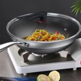 thumbnail image 3 of Stainless Steel Nonstick Frying Pan,  Pattern Skillet with Thick Bottom, Even Heating, Heat Resistant, Works on Induction Cooktops and Gas Stove, Dishwasher Safe, 3 of 7
