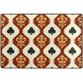 thumbnail image 4 of SKYSONIC 36x24in Playing Card Pattern Area Rug, Seamless Clubs Non-Slip Floor Carpet for Indoor Living Dining Room Bedroom, 4 of 7