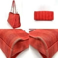 thumbnail image 3 of Pre-Owned CHANEL Deauville Line Medium Tote Bag Red Mixed Fiber x Calf Leather (Good), 3 of 8