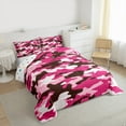 thumbnail image 3 of Manfei Girl Pink Camouflage Queen Comforter Set,Rustic Farmhouse Cabin Bedding Sets,Military Camo Bedding Comforter Set For Boys Kids,Super Cozy Room Decor Reversible,3 Pieces, 3 of 8