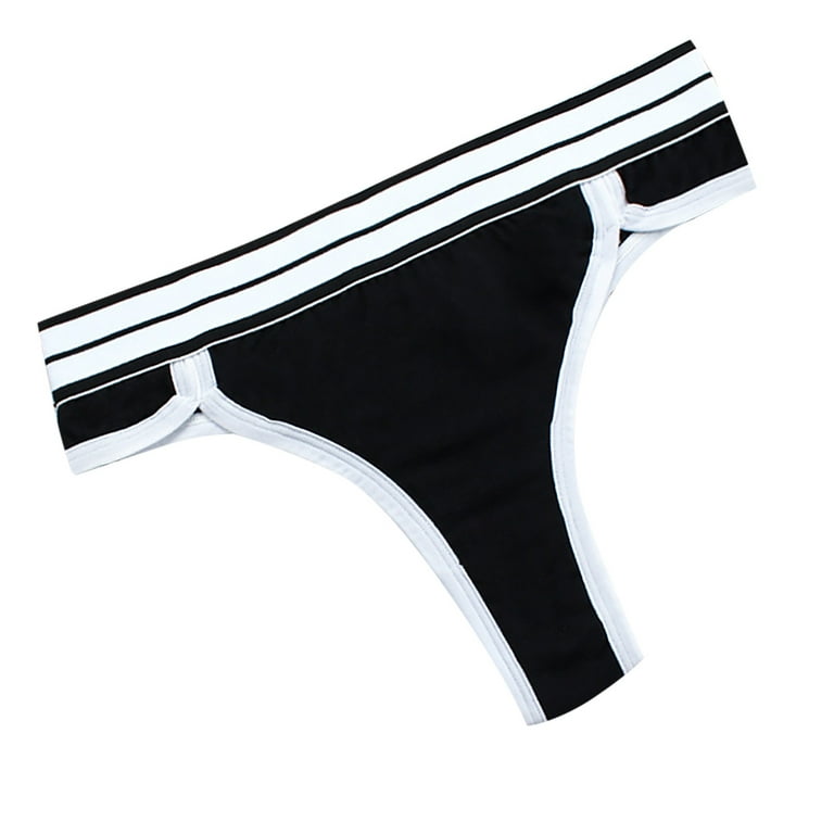 QWANG Women's Sexy Underwear Stripe G-string Yoga Fitness Pants Underwear 