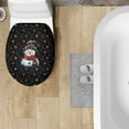 thumbnail image 4 of ZIATUBLE Christmas Snowman Toilet Lid Covers for Bathroom Decoraction Snowflake Toilet Seat Covers Washable Protction Toilet Cover Mat Fits Most Standard Lids Xmas Gifts, 4 of 6