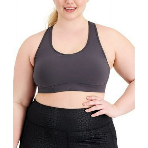ID Ideology Performance Medium Impact Sports Bra Deep Charcoal 4X