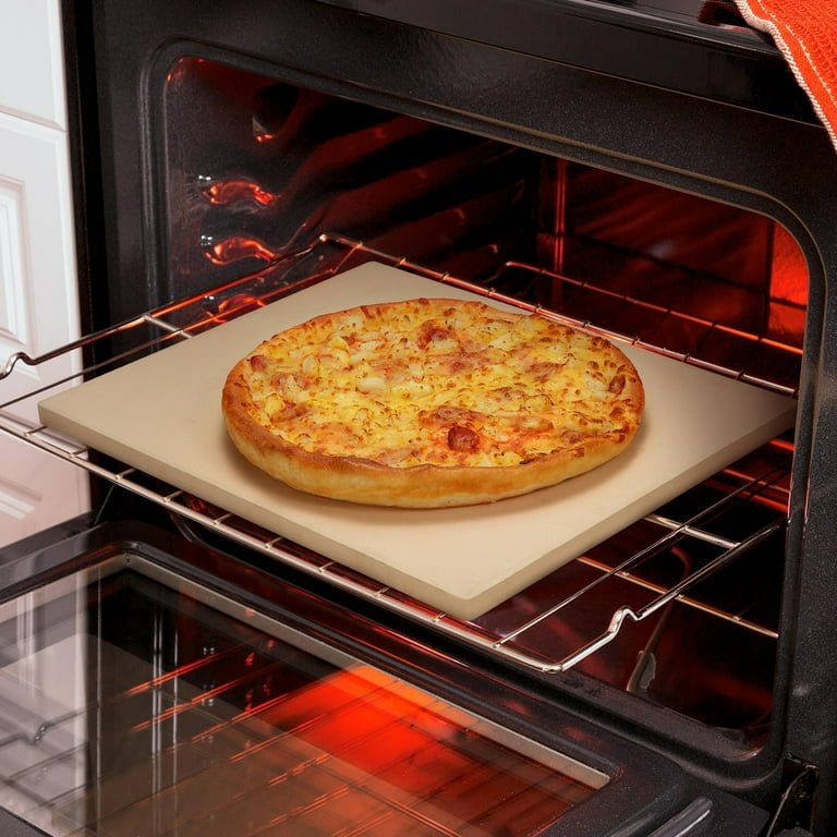 Unicook Heavy Duty Cordierite Pizza Stone for RV Oven Rectangular Baking Stone for Bread Pizza Pan for Oven and Grill 15 x 12 Inch