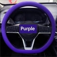 thumbnail image 3 of Christmas Savings! Dezsed Silicone Car Steering Wheel Cover Non-slip Wear-resistant Silicone Car Steering Wheel Protective Cover Four Seasons Universal Steering Wheel Cover on Clearance Purple, 3 of 4