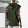thumbnail image 2 of Camisetas sin mangas con capucha para entrenamiento de hombres, camisetas verdes para culturismo y musculación, camisetas sin mangas para gimnasio, 2 of 6