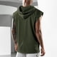 thumbnail image 2 of Camisetas sin mangas con capucha para entrenamiento para hombre, camisetas verdes con músculos para culturismo, camisetas sin mangas para gimnasio, 2 of 6