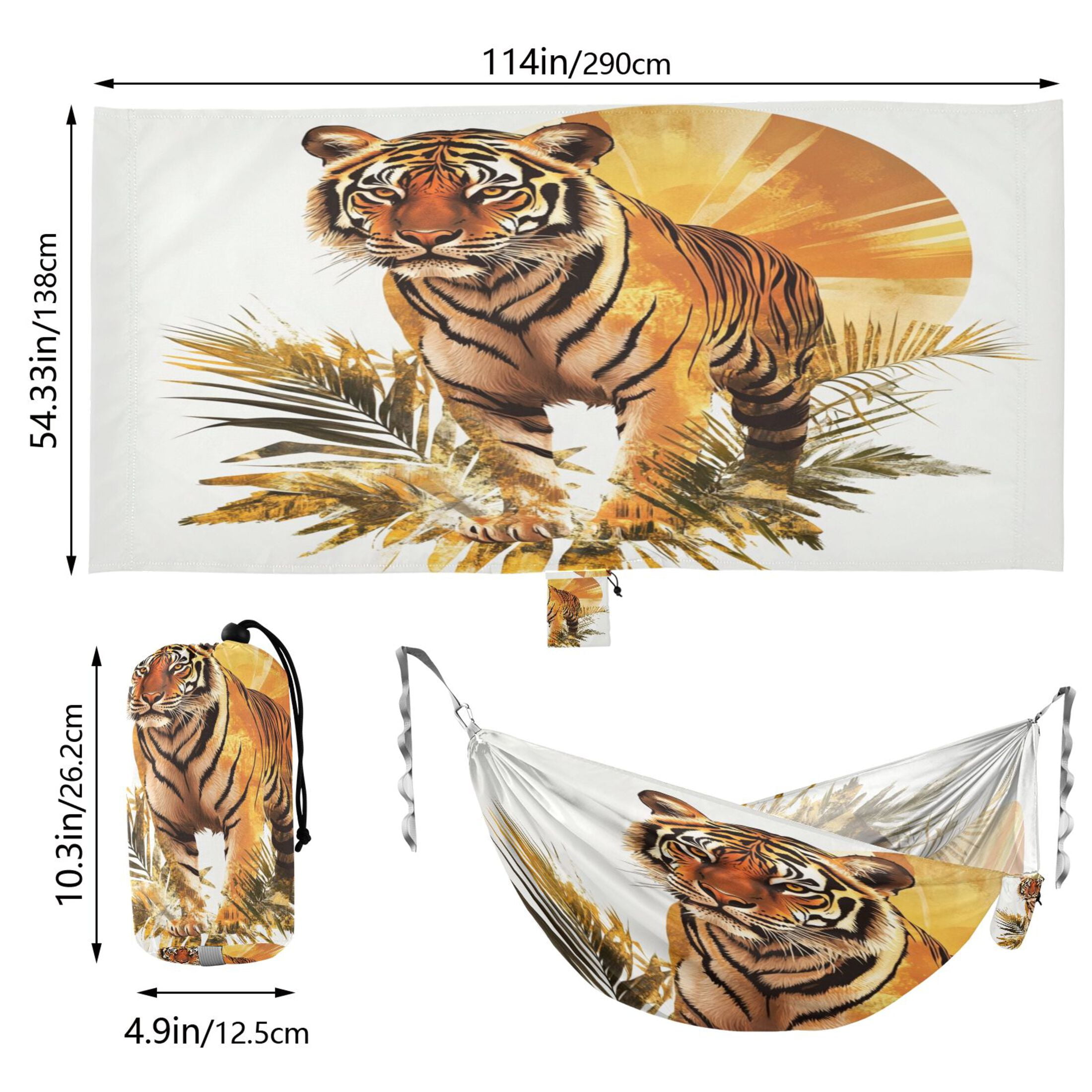 Hammock Camping Hammock Nylon Portable Hammock Travel Camping Hammock Super Beautiful Tiger