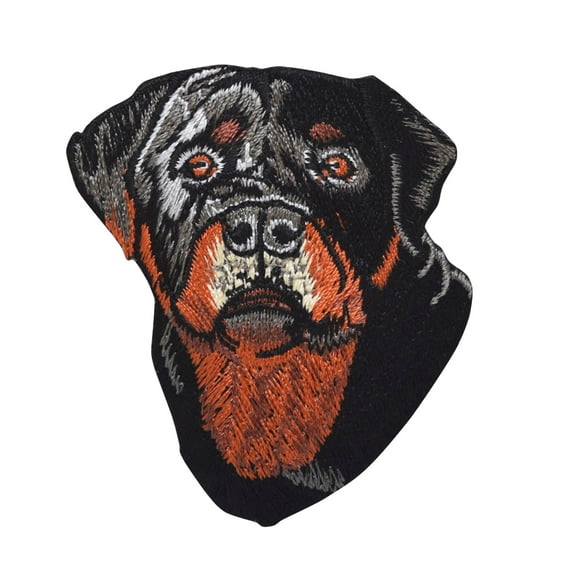 Rottie - Rottweiler - Head - Dog - Pets - Labrador Retriever - Iron on Embroidered Patch Applique