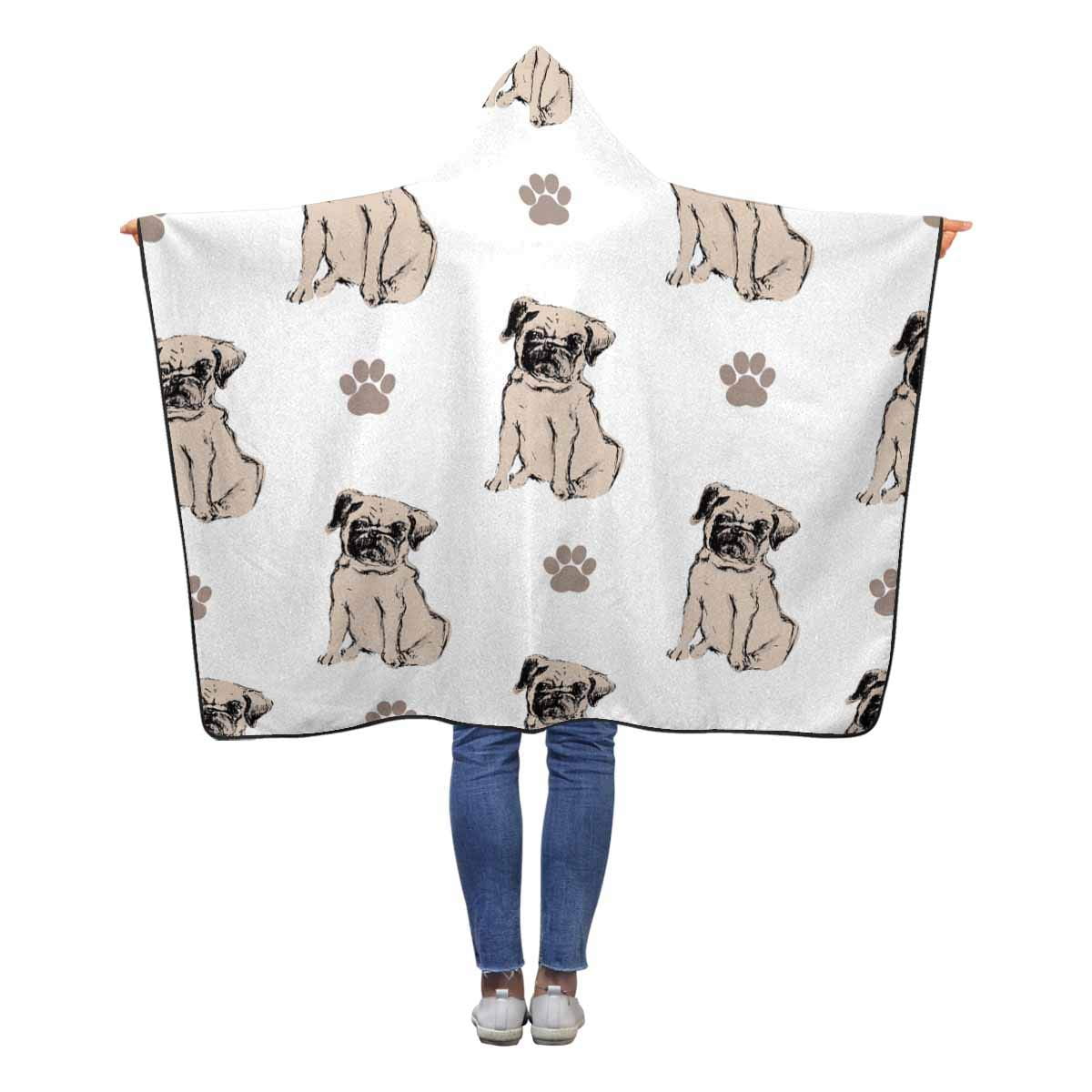 Pug hooded blanket sale