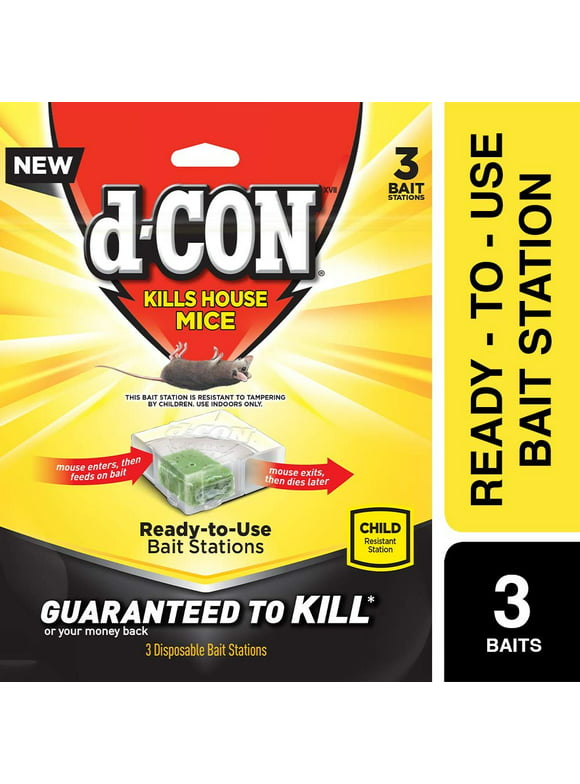 d-CON Mouse Poison Bait Station, 3 Count