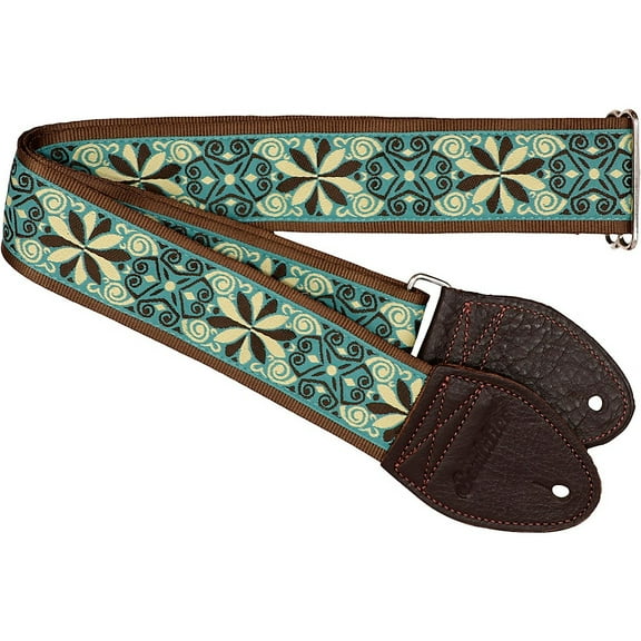 Souldier Guitar Strap (soldier) - Dresden Star - Seafoam - Handmade - Fabric