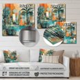 thumbnail image 4 of Designart "Reflections of a Free Mind Green And Orange I" Boho Feather Metal Wall Art, 4 of 5