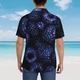 thumbnail image 4 of Pofeuu Blue-Purple Raspberries Print Hawaiian Shirt for Men Sleeves Casual Button Down Summer Beach Dress Shirts T-Shirts,X-Large, 4 of 7