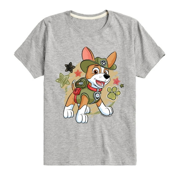 Paw Patrol - Tracker Paw Patrol - Toddler & Youth Short Sleeve Graphic T-Shirt