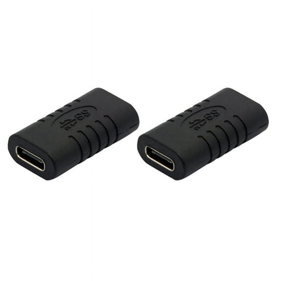 2X USB C Adapter Female to Female Type C Adapter Straight Tiny USB-C Adaptor USB 3.1 Type-C Connector Converter
