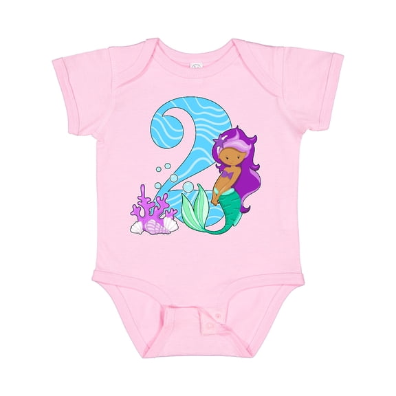 Inktastic Second Birthday Mermaid Girls Baby Bodysuit