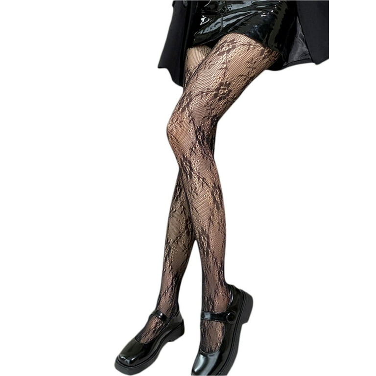 Mylleure Women Sheer Pantyhose Tights Indie Aesthetic Lace Grunge Goth  Fishnet Tights Sexy High Waist Stretchy Slim Leggings at  Women's  Clothing store