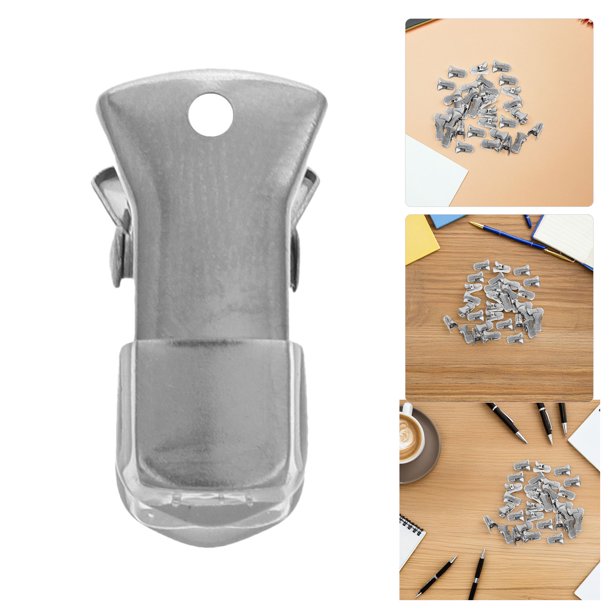 HAMPPLIES 30Ud Sujetadores Metálicos Para Manualidades Con Pinzas Y Antideslizantes De Color Plata