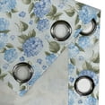 thumbnail image 4 of Ambesonne Bridal Grommet Curtain, Hydrangea Flowers Swirls, 50" x 84", Pale Blue Reseda Green, 4 of 6