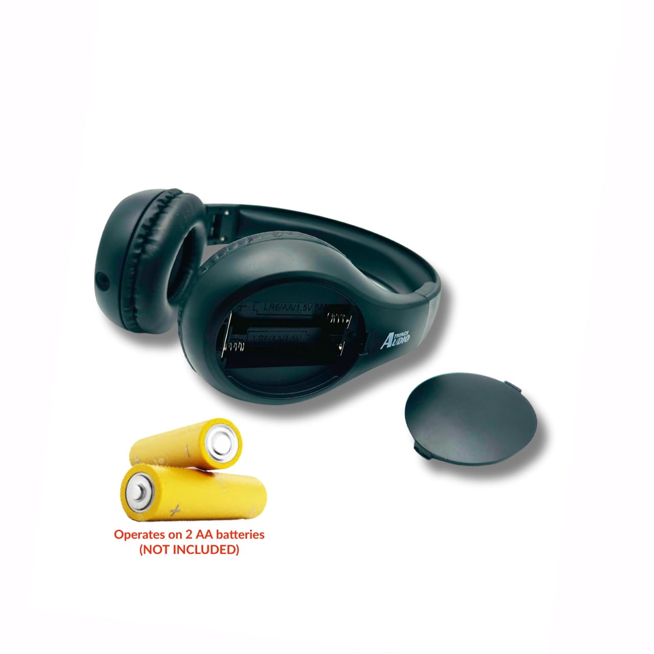 FM Radio Headphones Pull-Out Antenna, Great Reception, Sound Quality, Light Weight, Walking, Ease of Use, Jogging, Relaxing, School, Talk Radio, Require 2AA Batteries (Not Included) Black