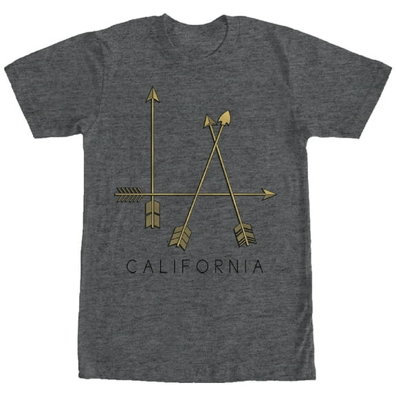 Men's Lost Gods L.A. California Arrows  Graphic Tee Charcoal Heather Small