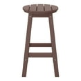thumbnail image 3 of Costaelm Paradise 24" HDPE Round Outdoor Patio Counter Height Bar Stool, Dark Brown, 3 of 8