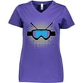 thumbnail image 3 of Inktastic Ski Mask Skiing Gift Women's V-Neck T-Shirt, 3 of 5