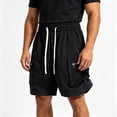 thumbnail image 3 of Luvrsol Men’s Big & Tall Functional Cargo Shorts Firm Fabric Casual Street Work Daily Basic Shorts M-4XL, 3 of 4