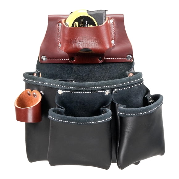 Bolsa para herramientas Occidental Leather 3 Pouch Pro con soporte para cinta adhesiva negra