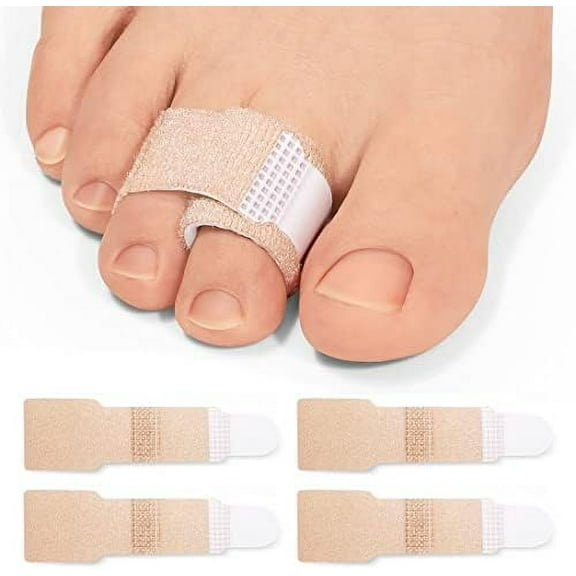 4 Pack Hammer Toe Separators, Hammer Toe Correctors, Hammer Toe Splints, Toe Wraps for Correcting Hammer Toe, Broken Toe, Crooked Toe and Overlapping Toe