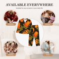 thumbnail image 5 of Rateoe Orange Pumpkin Pattern Womens Pajamas Set Long Sleeve Sleepwear Button Down Nightwear Soft Cotton Pj Lounge Sets, 5 of 9