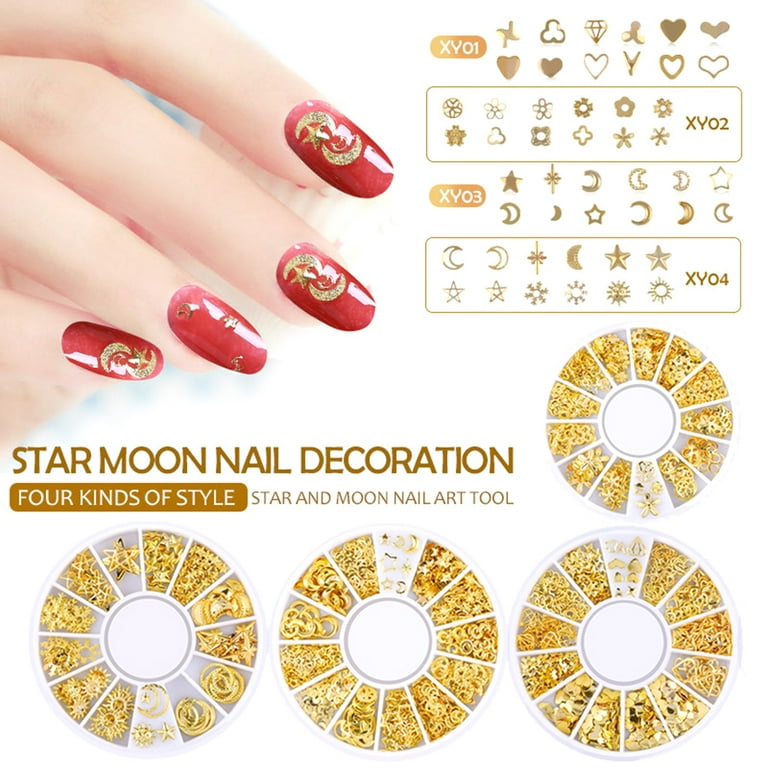 36 Pieces 3D Heart Nail Charms for Nail Heart Nail Rhinestone Decals Love  Crystal Nail Charms Diamond Alloy Nail Gems Decorations for Women Girls