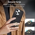 thumbnail image 5 of For iPhone 15 Pro Wallet Case with Card Holder, 360°Rotation Ring Holder Kickstand, 4 Card Slots PU Leather Case, RFID Blocking Magnetic Clasp Protective Cover,Black, 5 of 16