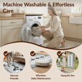 thumbnail image 5 of Design&I 2'x3' Washable Accent Rug Pet Friendly & Non-Slip Built-In Grip Door Curved Lattice Border Details Decorative Front Boho for Kitchen, Station, 5 of 7