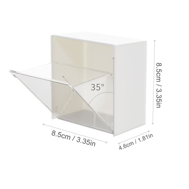 JJKBVCLO Wall Mounted Clamshell Storage Clamshell Clear Acrylic Storage Transparent Self Small Storage Easy To Install Household Supplies
