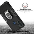 thumbnail image 6 of TJS for Motorola Moto G Play 2023 / Moto G Pure (2021) / G Power 2022 Phone Case, with Tempered Glass Screen Protector, [Military Grade] Heavy Duty Magnetic Support Ring Kickstand Cover (Black), 6 of 9