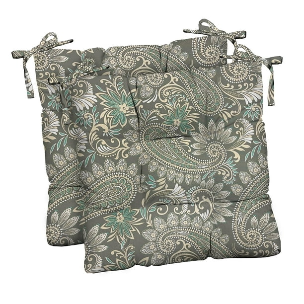 RSH Décor Indoor Outdoor Set of 2 Tufted Dining Chair Seat Cushions, 18