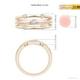 thumbnail image 6 of ANGARA Natural Triple Row Dotted Diamond Orbit Ring in 14K Rose Gold for Women (Size-3.3mm| Color-G| Clarity-VS2) | April Birthstone, Anniversary, Jewelry Gift for Women | Natural Diamond Ring, 6 of 10
