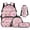 Pink Deer Bow, variant on Pzuqiu Pink Deer Bow Backpack for Boys Kids Backpack with Lunch Box Water Bottle Carrier Pencil Case 4 in 1 Set 17" Bookbag with Compartments Lightweight School Bag with Front Pocket