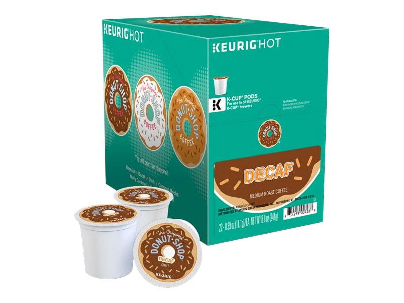 Coffee People Medium Roast Decaf Single Serve Coffee for Keurig, Donut Shop, 22 Ct