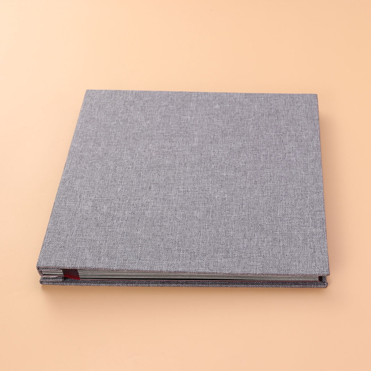 Worgeous Grey Felt Photo Album for Decor 40 Pages Large Capacity 16 Inch Stylish Vintage Design Scrapbook
