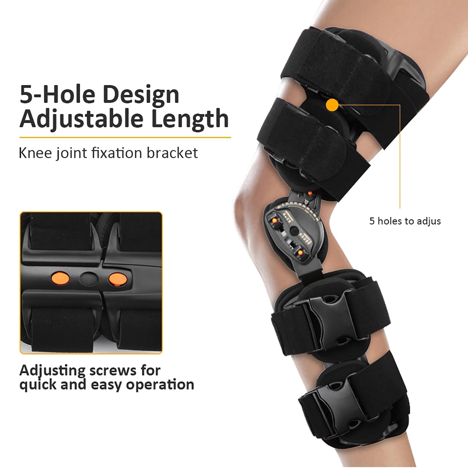 LIYJTK Fracture Support,Adjustable Knee Joint Brace Surgical Fixation Stabilization Fracture Ankle Support,Knee Joint Brace