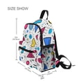 thumbnail image 3 of FORMRS School Backpack with Front Zippered Pocket 12" Student Travel Daypack, Red Retro Pattern, 3 of 6
