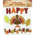 thumbnail image 6 of Serafina Home Thanksgiving Pilgrims Harvest Pumpkin Leaves Turkey Gel Window Clings, 6 of 7