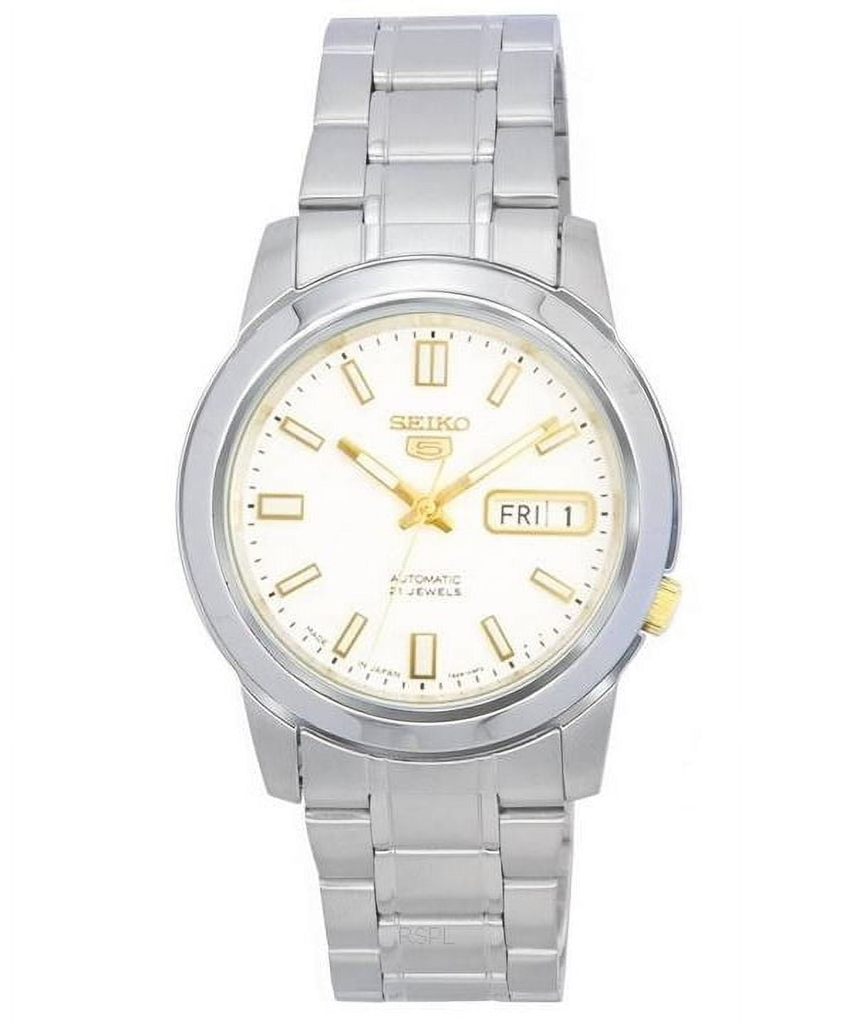 Seiko 5 Men's Automatic Watch SNKM83K1, Silver Dial & Water