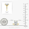 thumbnail image 5 of Bling Craft 14K Yellow Gold Plated Engagement Rings 6 CT 12.75x9MM Radiant Cut Moissanite Wedding Promise Rings for Her Stunning Wedding Bands for Women Size 9, 5 of 6