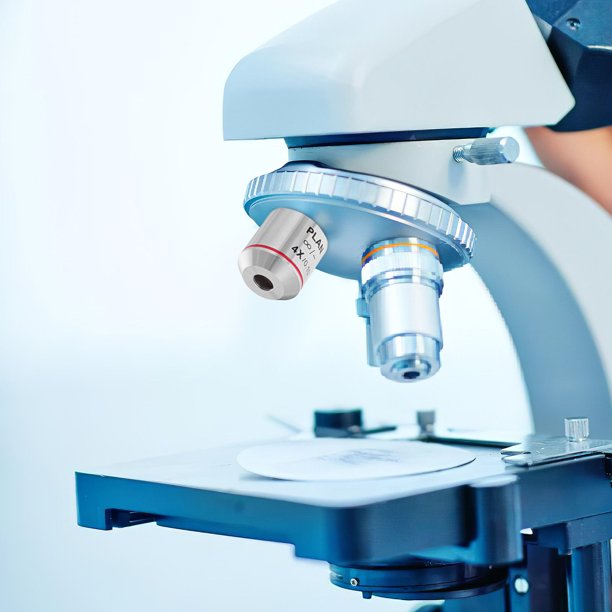unbranded Profesional 4X Para Microscopio Biológico En Plata Compatible Con Equipos De Laboratorio
