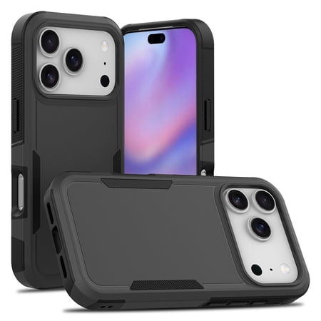 2 in 1 PC Phone Case for iPhone 14/15/16/17 Plus/Pro/Pro Max Case, Heavy Duty Rubber & Rugged Shockproof Full Body Protection Case Cover